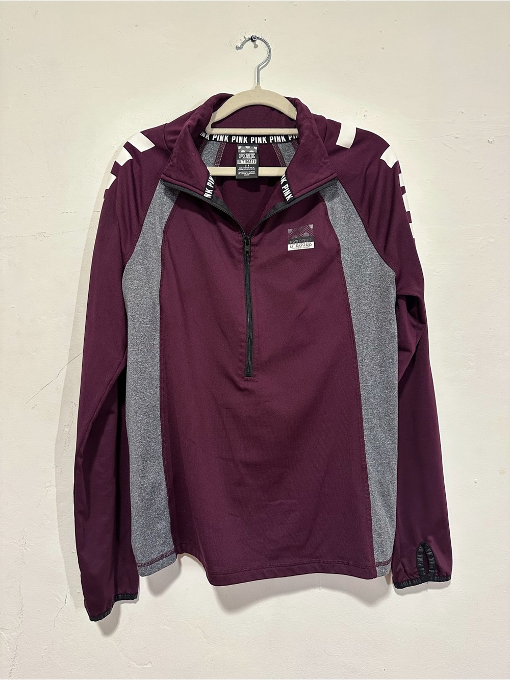 PINK half-zip athletic pullover